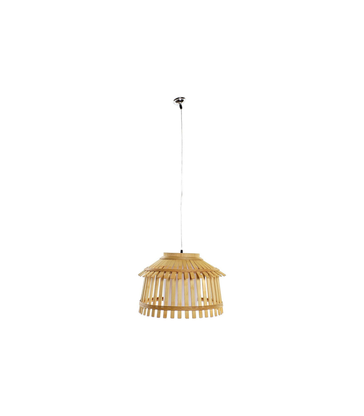 Wadiga Suspension Bambou Et Polyester - 43x43x29cm