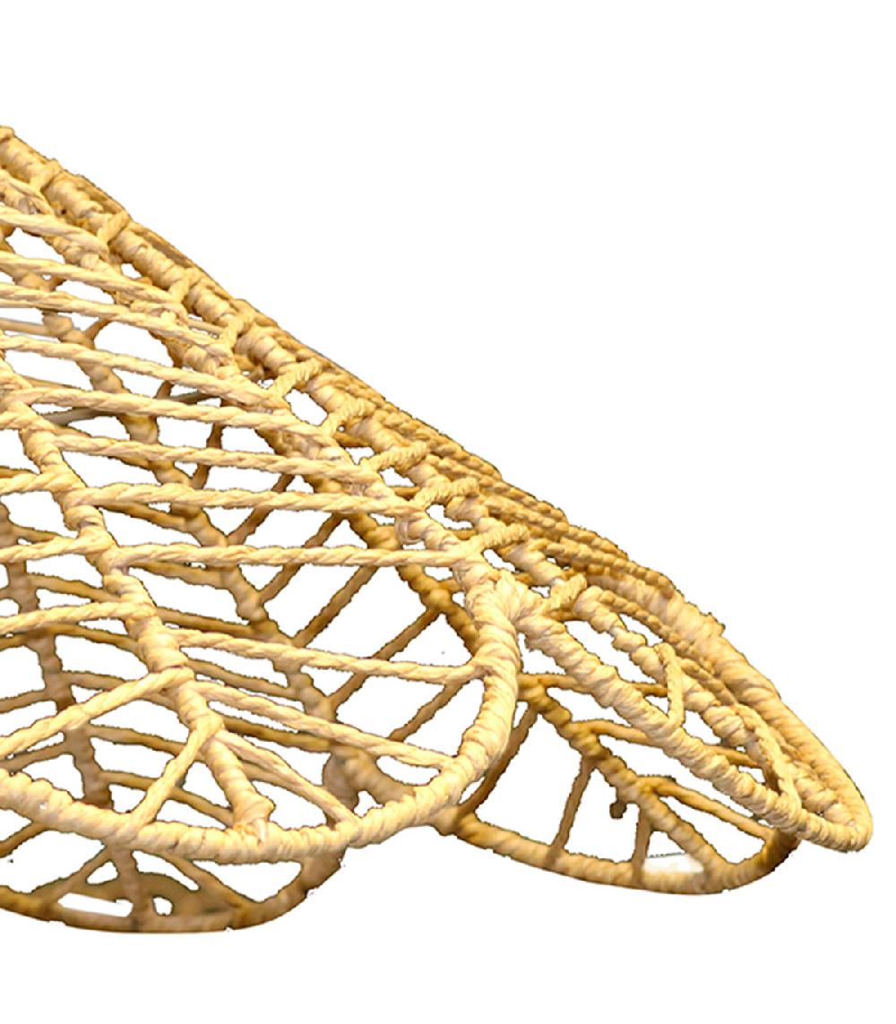 Wadiga Suspension Tulipe Raphia 59x59x27cm