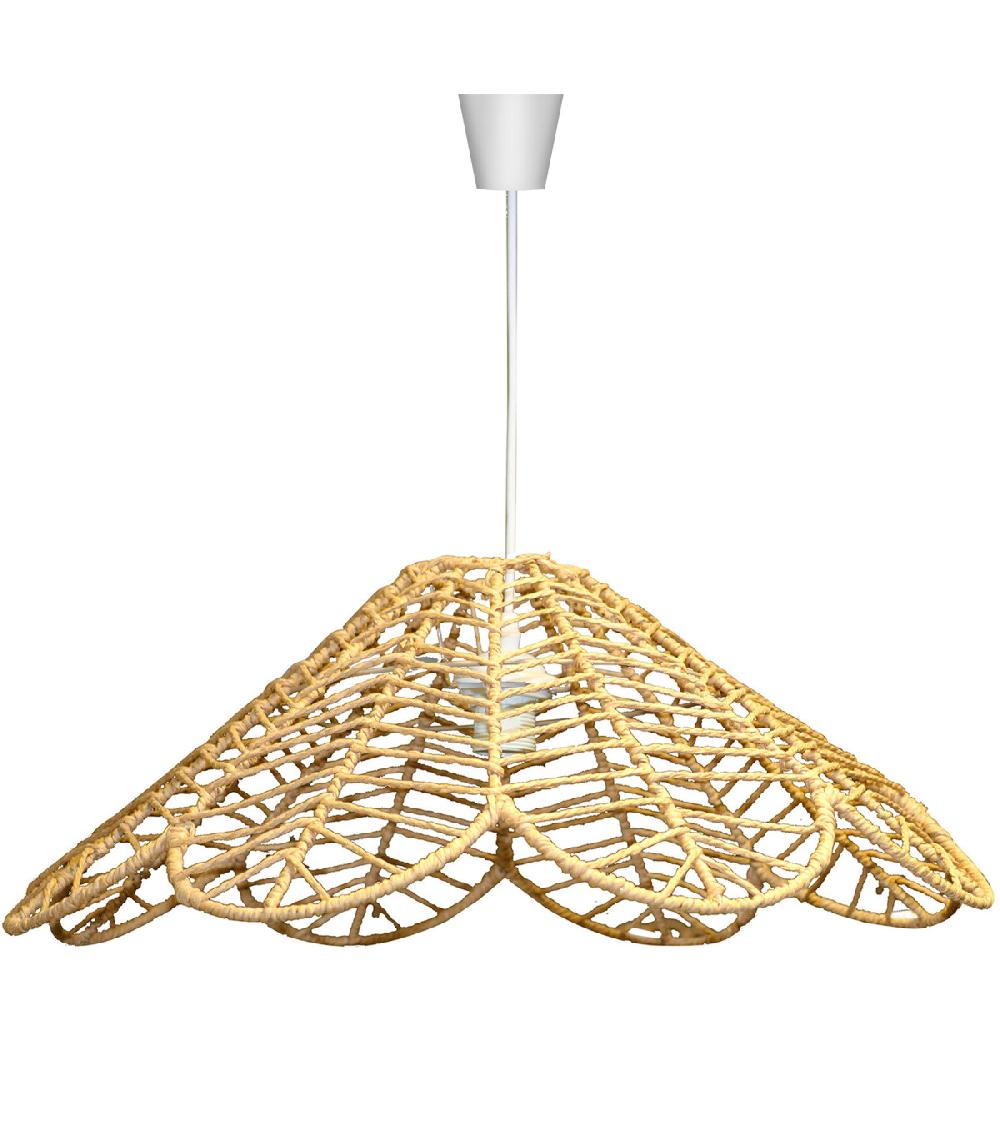 wadiga Suspension tulipe raphia 59x59x27cm