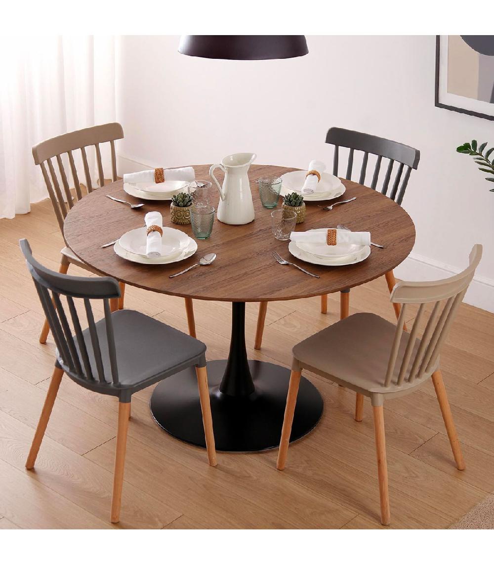 Wadiga Table à Manger Design Ronde 120x120x73cm