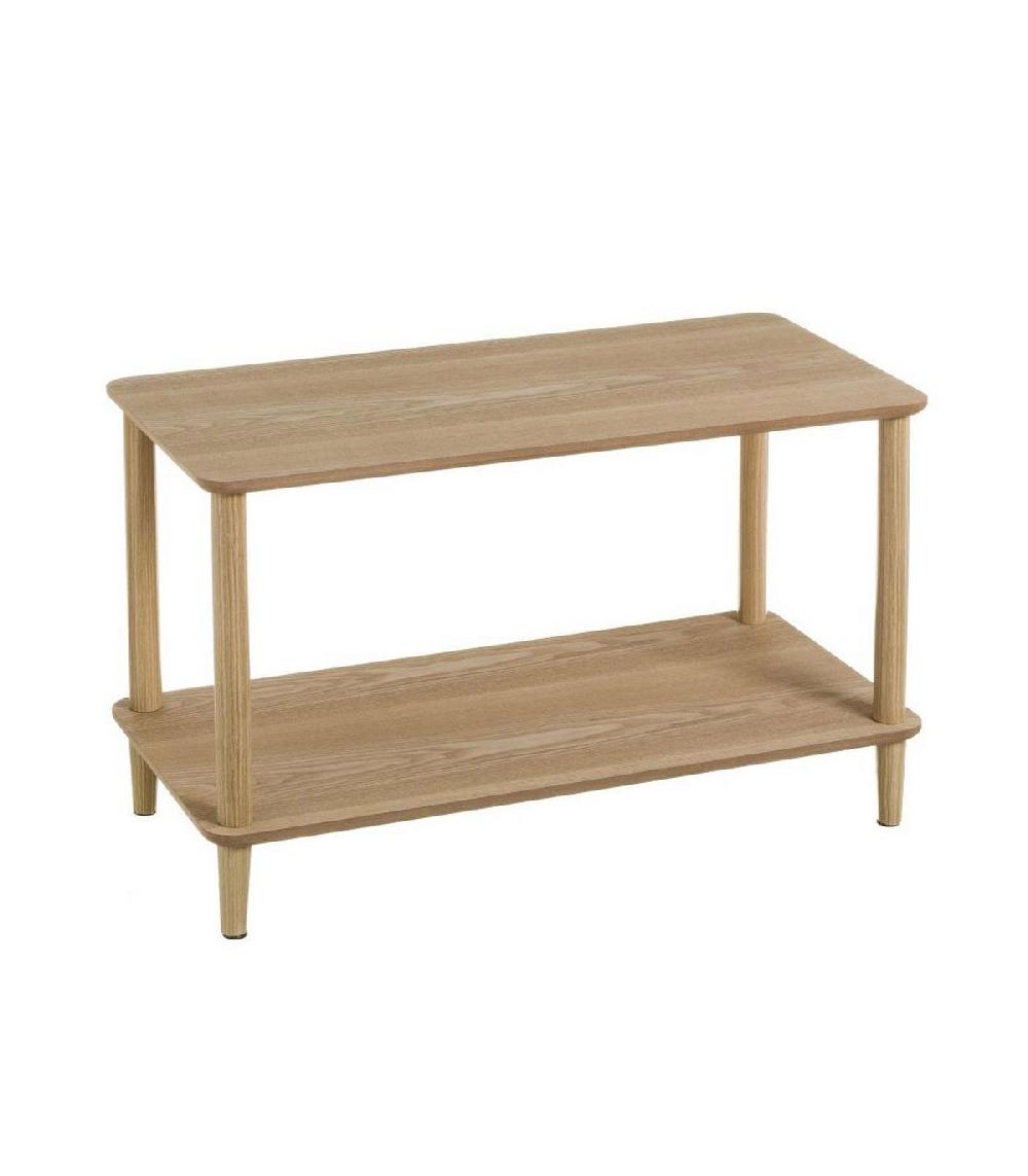 wadiga Table Basse 2 Plateaux Bois Pin et MDF