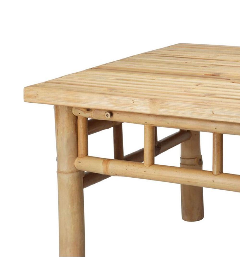Wadiga Table Basse De Jardin En Bambou 57x57x38cm