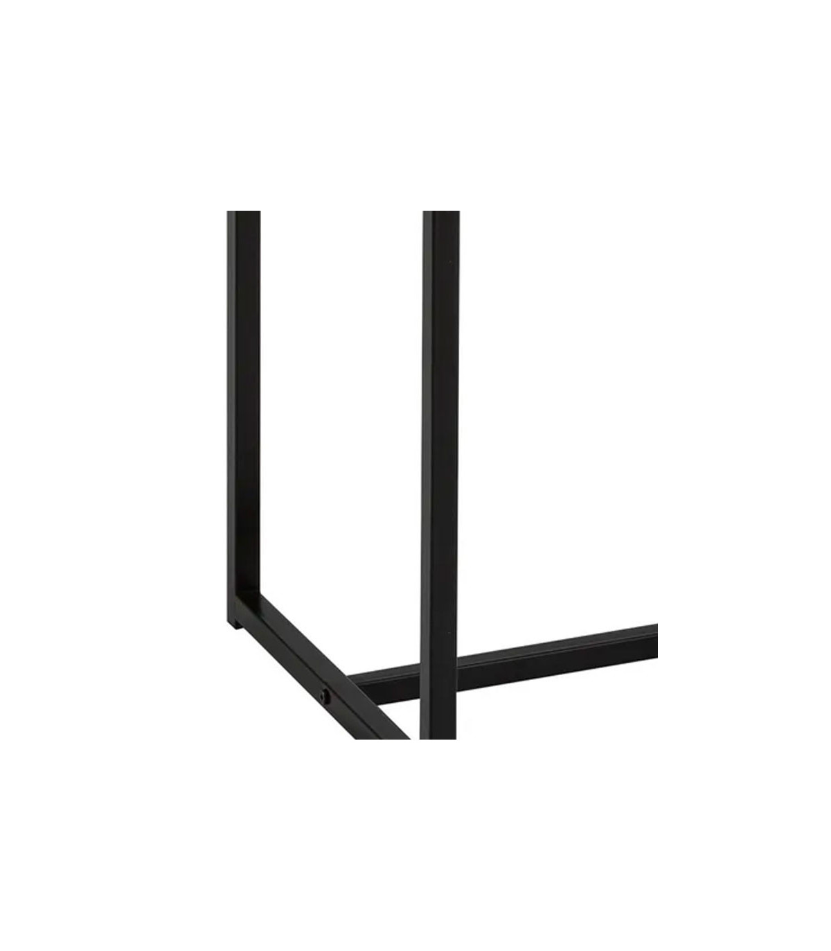 Wadiga Table D'Appoint Carrée En Bois Et Métal