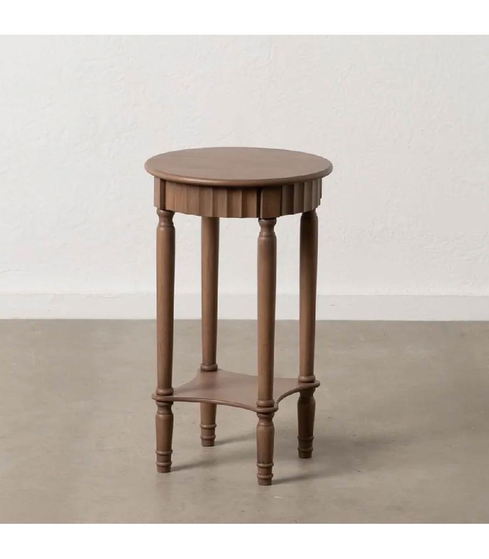 Wadiga Table D'appoint Marron En Bois 40x40x66cm