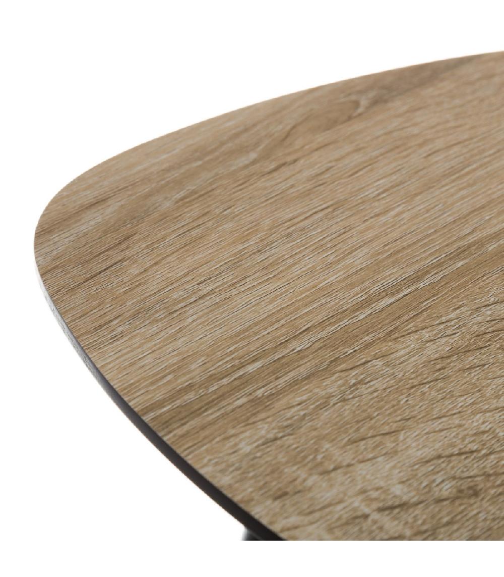 Wadiga Table D'Appoint Trépied Bois Et Noir