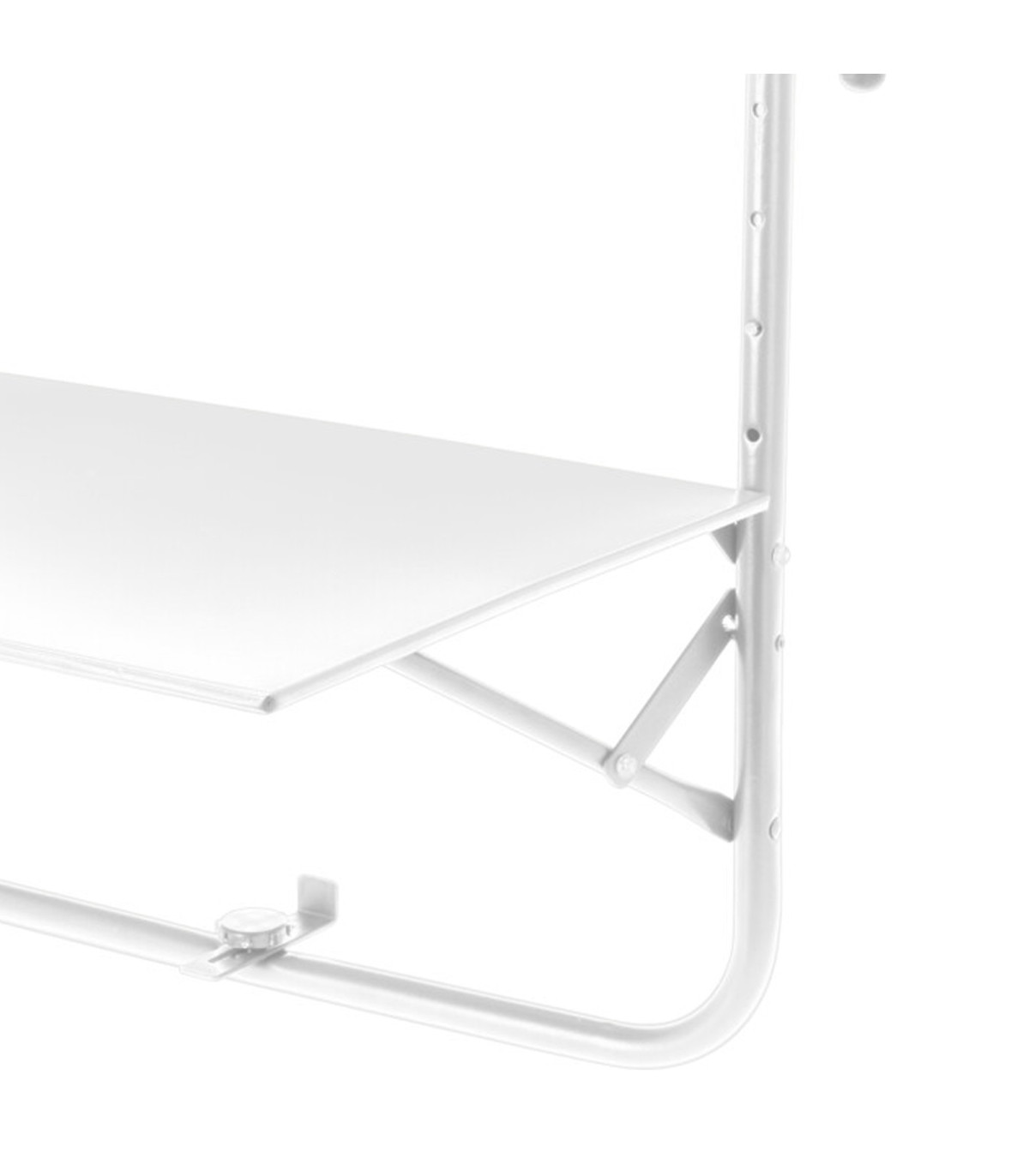 Wadiga Table De Balcon En Métal Blanc 63x43cm