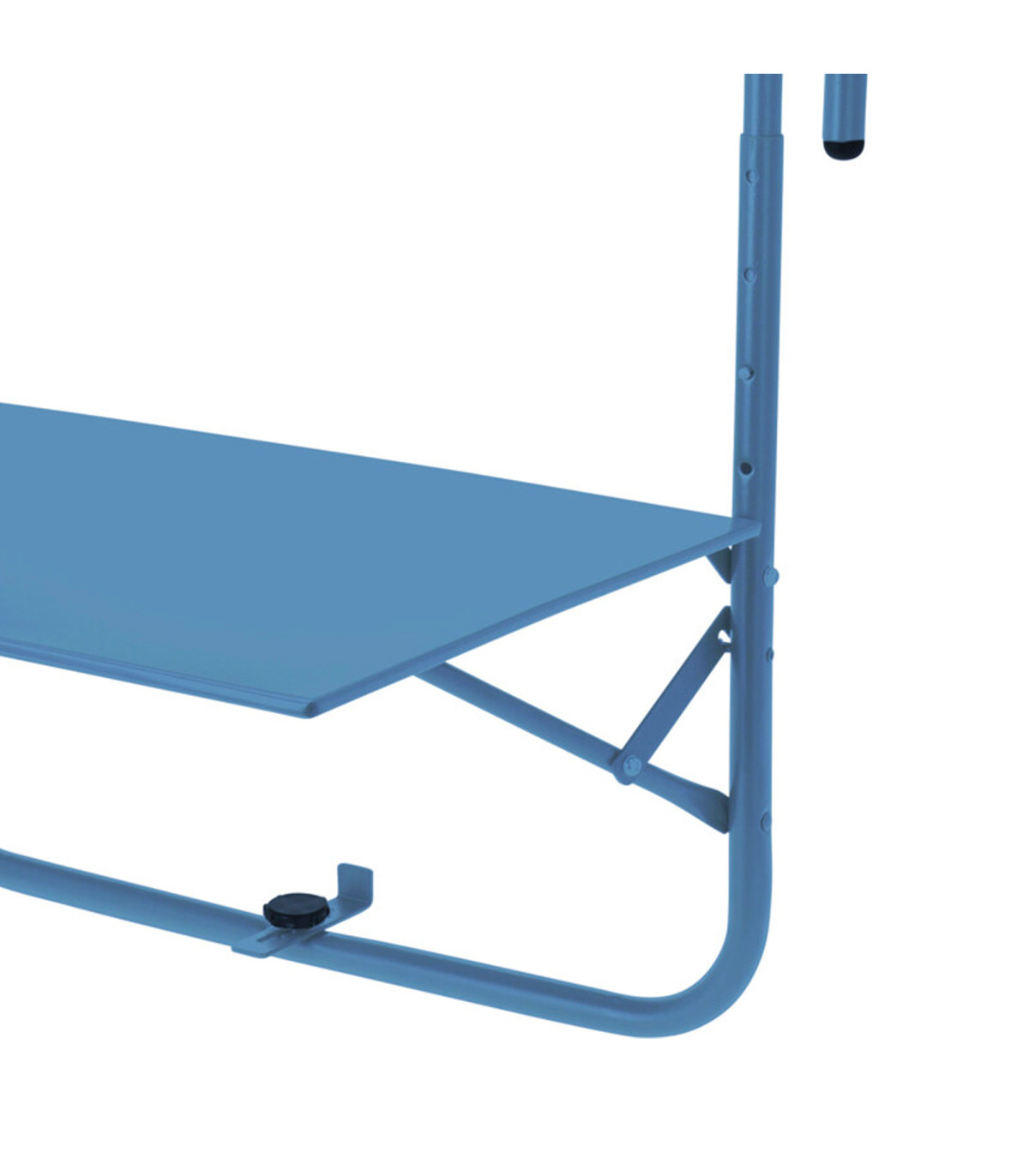 Wadiga Table De Balcon En Métal Bleu 63x43cm