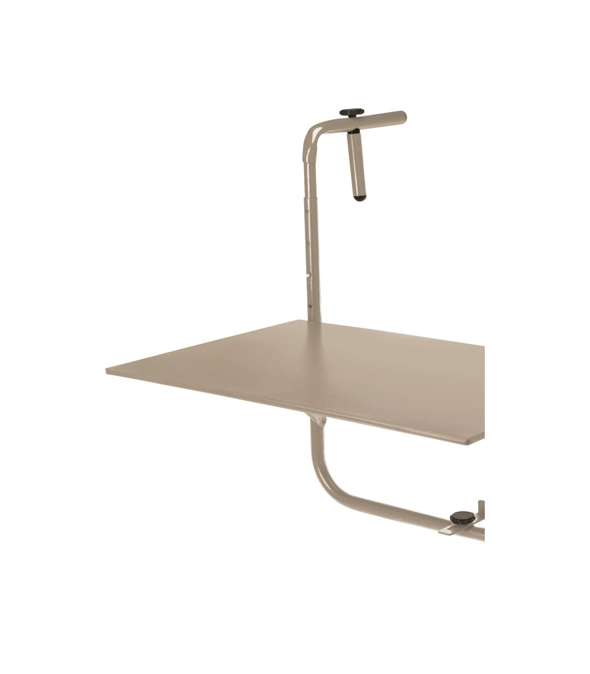 Wadiga Table De Balcon En Métal Gris - 63x43cm