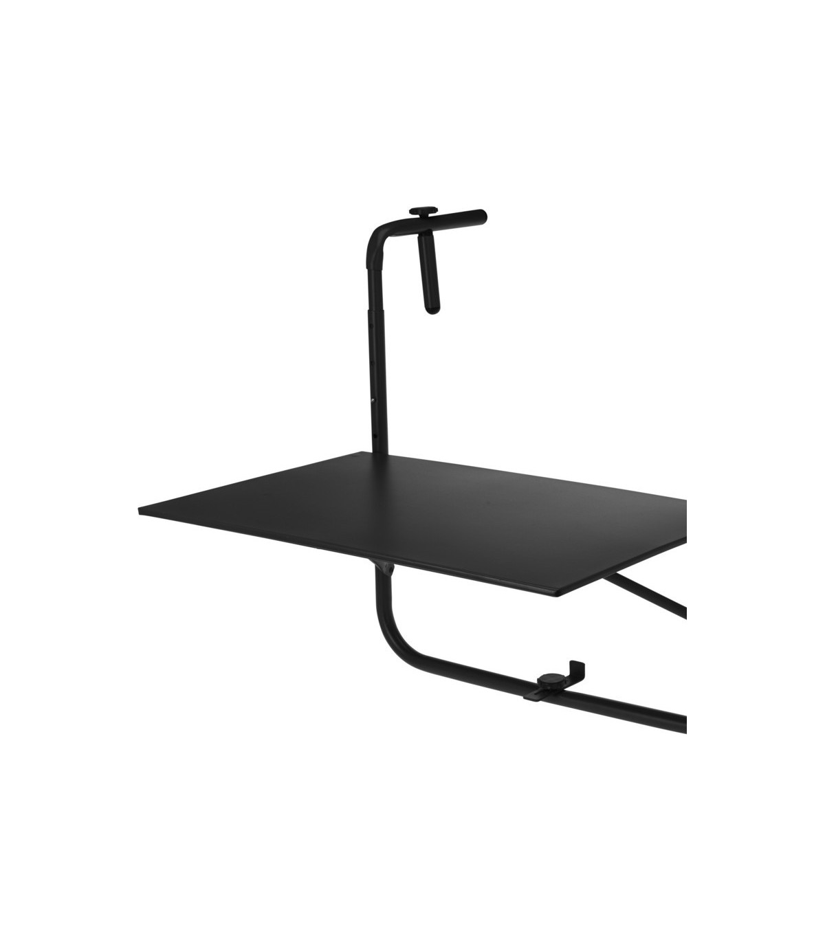 Wadiga Table De Balcon En Métal Noir - 63x43cm