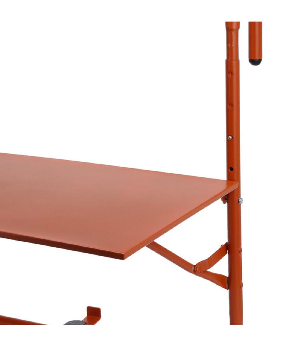 Wadiga Table De Balcon En Métal Terracotta 63x43cm