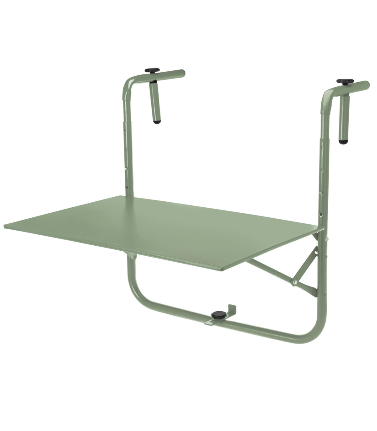 wadiga Table de balcon en métal vert clair 63x43cm