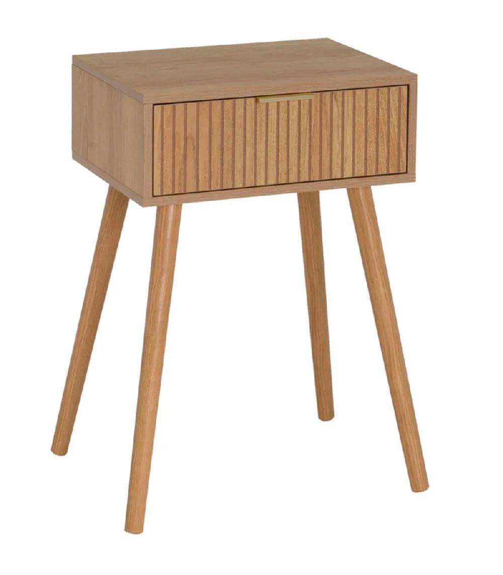 wadiga Table de chevet 1 tiroir bois 45x34x59cm