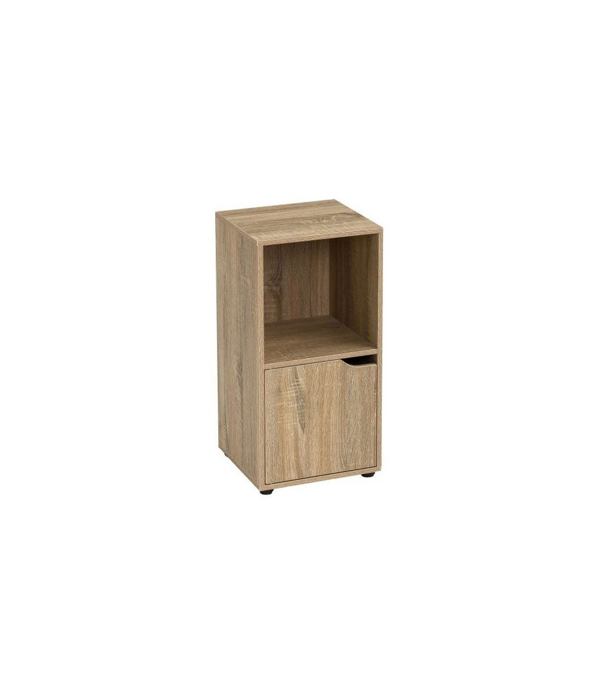 wadiga Table de Chevet Bois 1 Placard + 1 Étagère