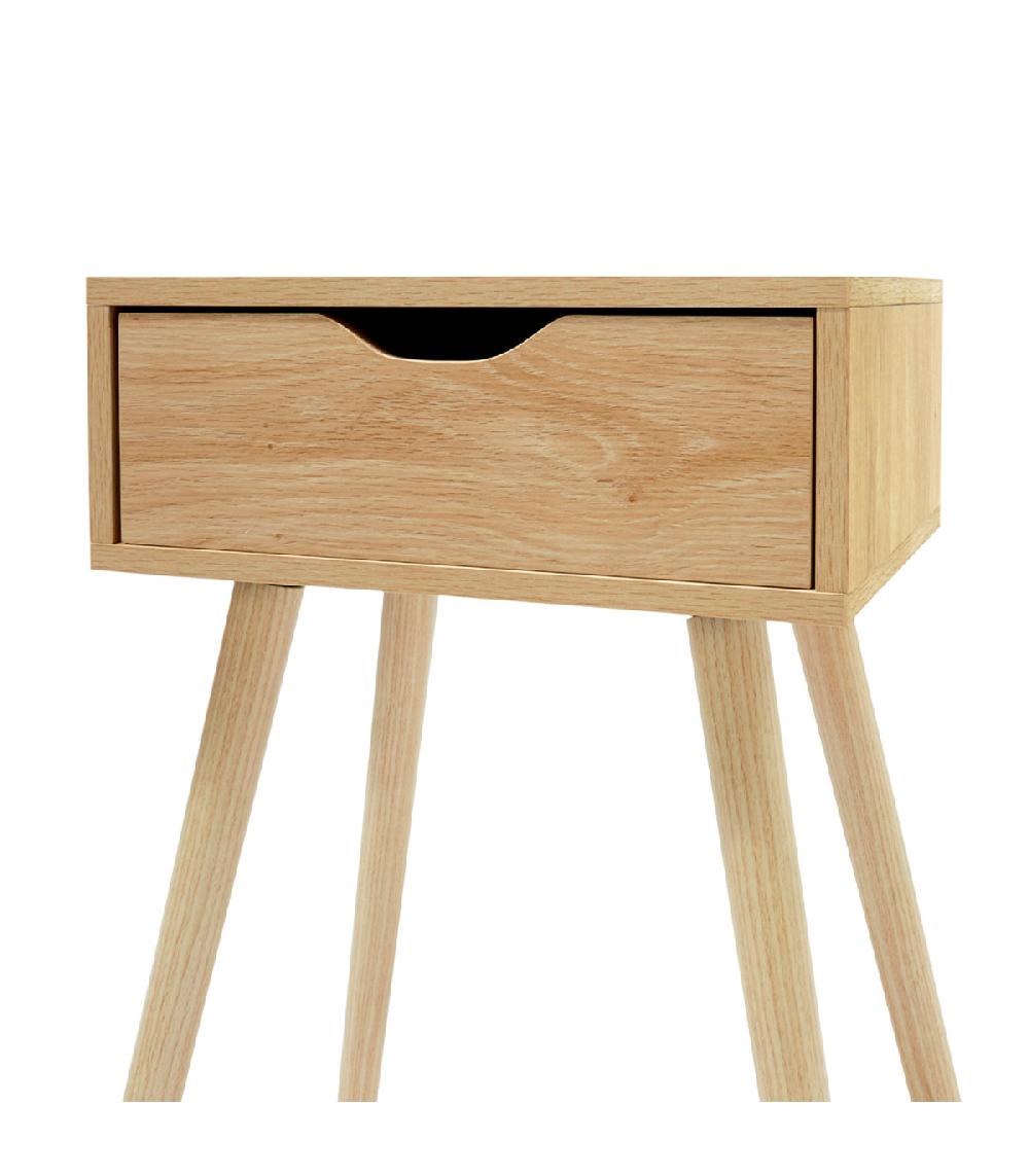 Wadiga Table De Chevet Bois 1 Tiroir 40x30x60cm