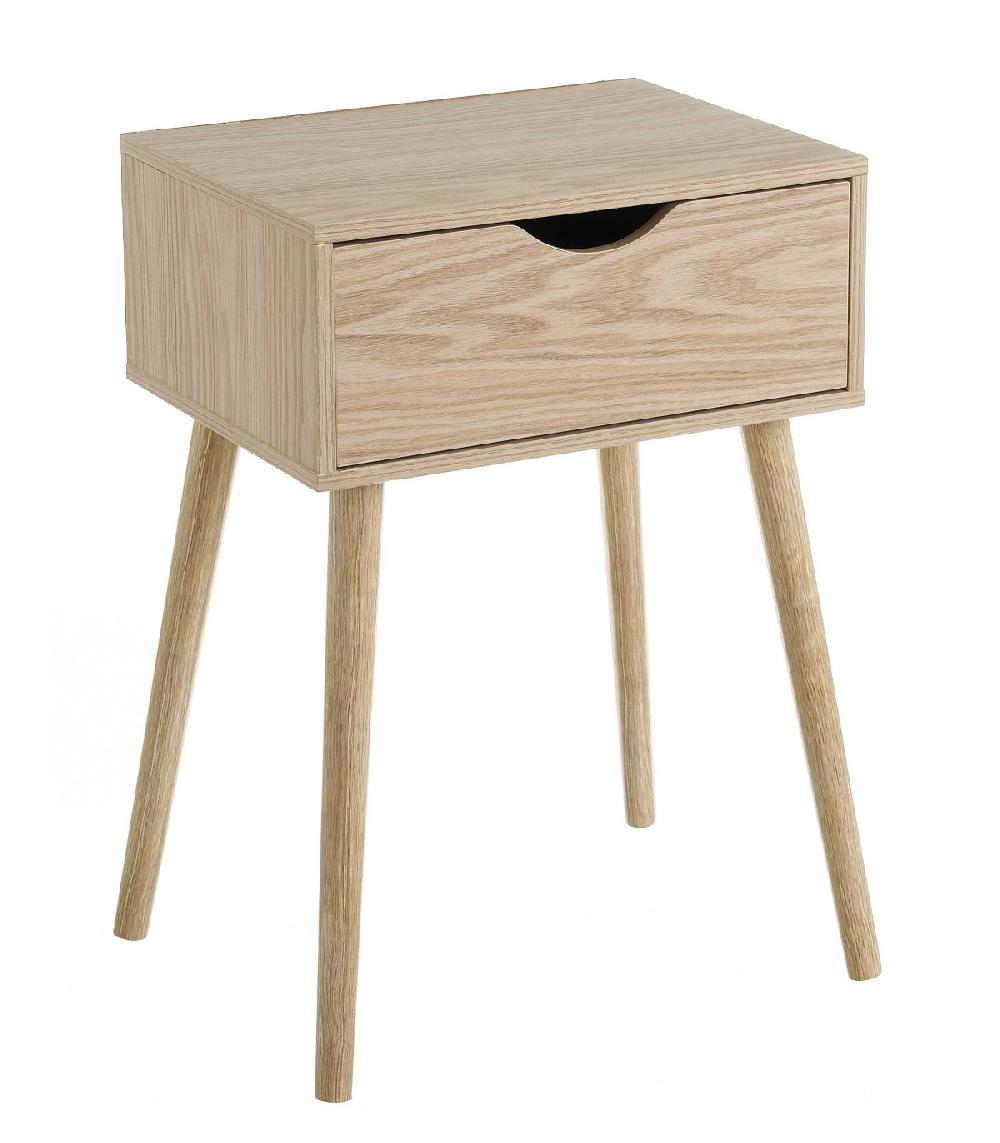 wadiga Table de Chevet en Bois MDF 1 Tiroir