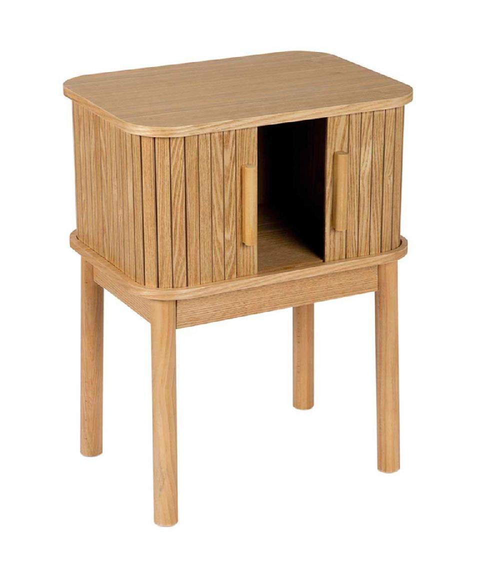 Wadiga Table De Chevet En Frêne Et Pin 40x30x53cm