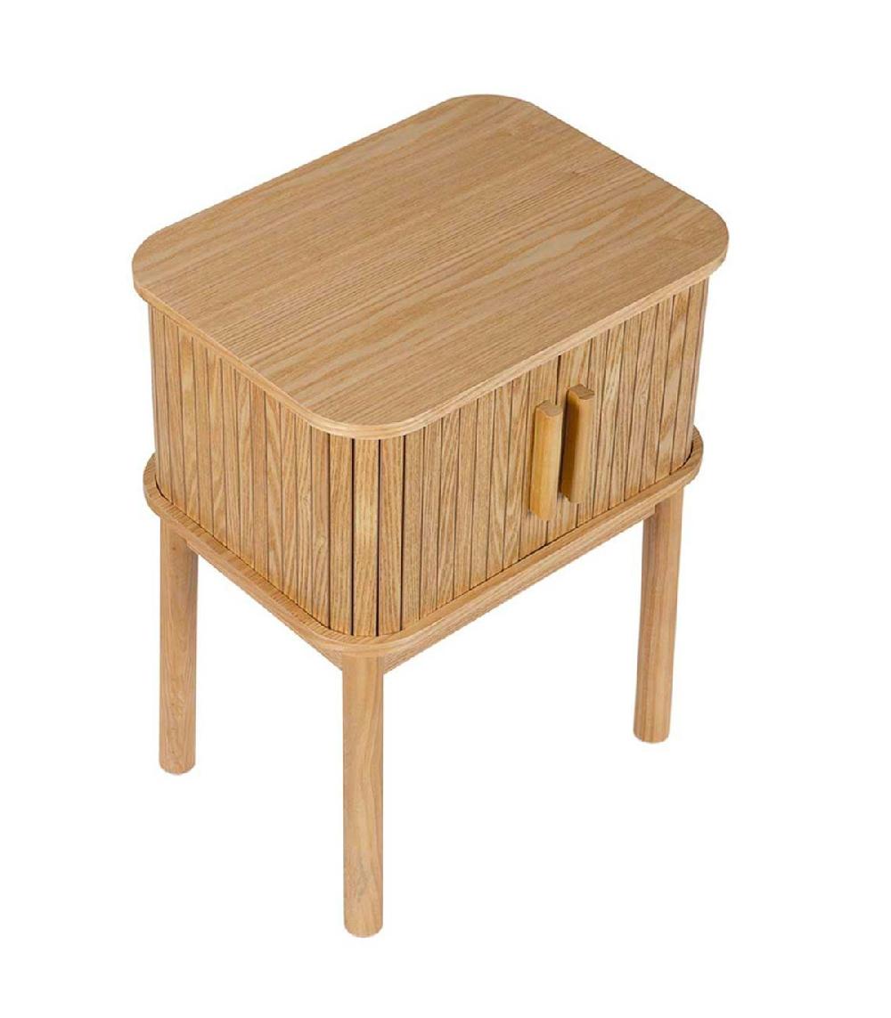 Wadiga Table De Chevet En Frêne Et Pin 40x30x53cm