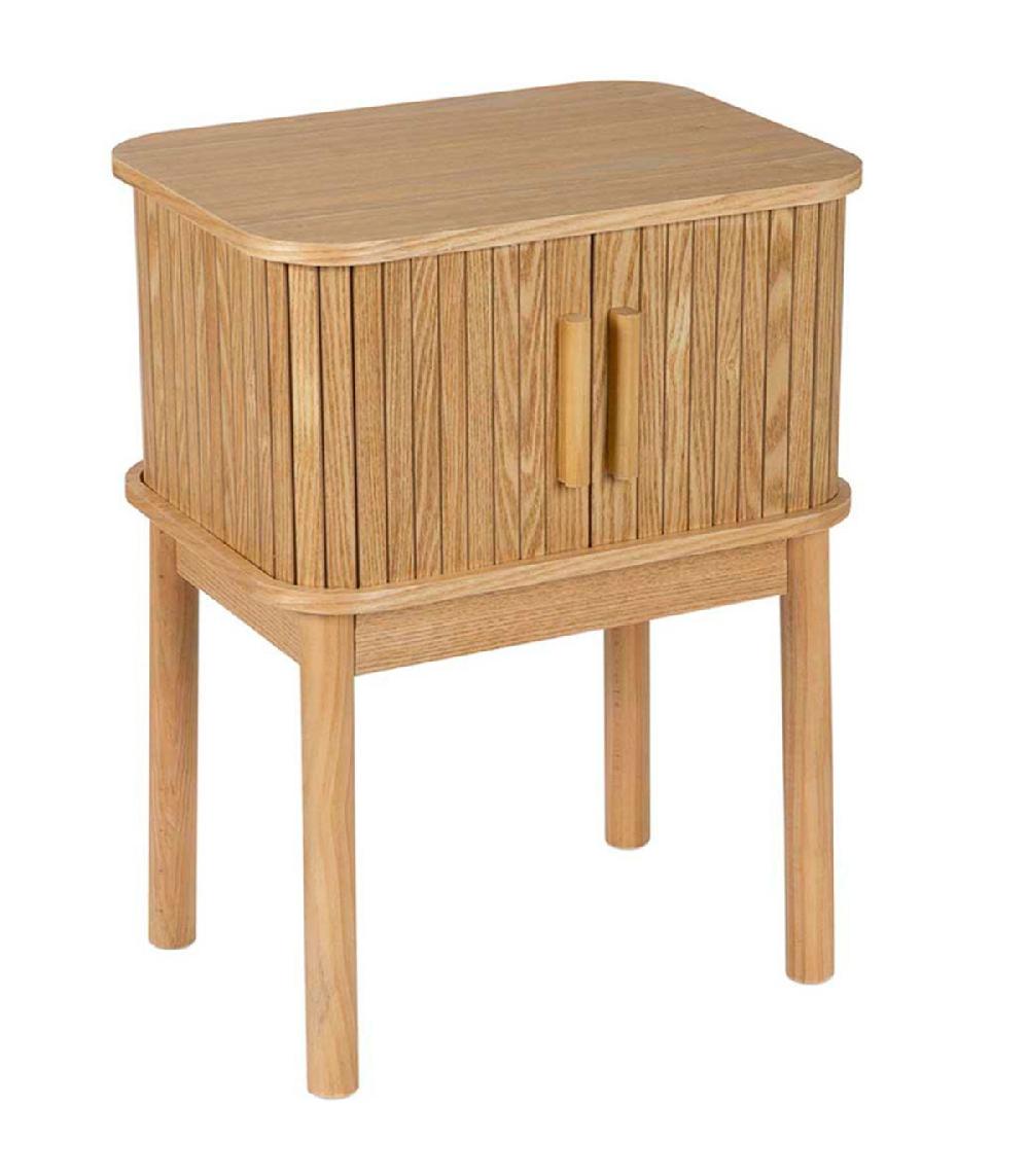 wadiga Table de chevet en frêne et pin 40x30x53cm