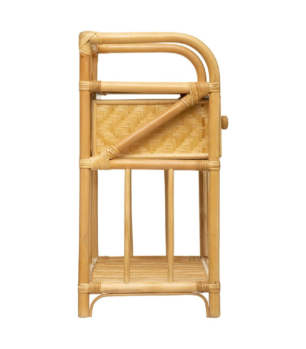 Wadiga Table De Chevet Rotin 1 Tiroir 45x35x60cm