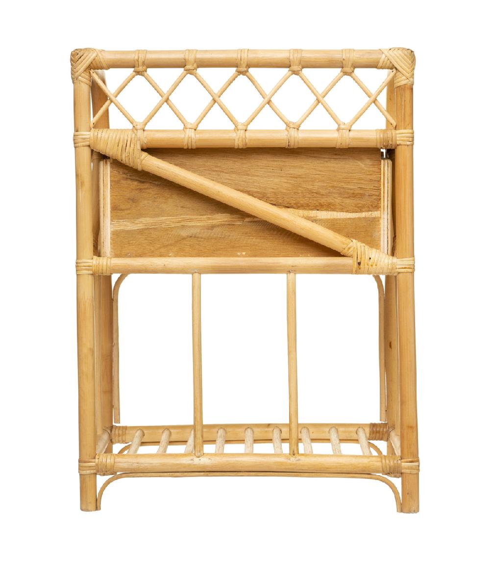 Wadiga Table De Chevet Rotin 1 Tiroir 45x35x60cm