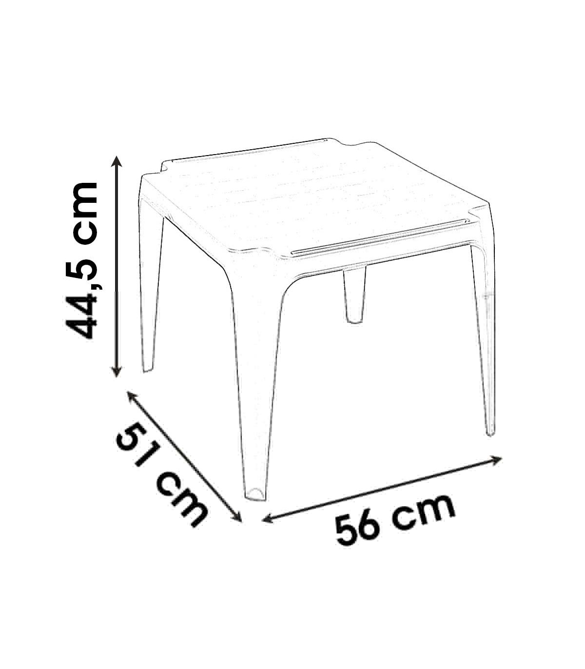 Wadiga Table De Jardin Pour Enfant Plastique Rouge