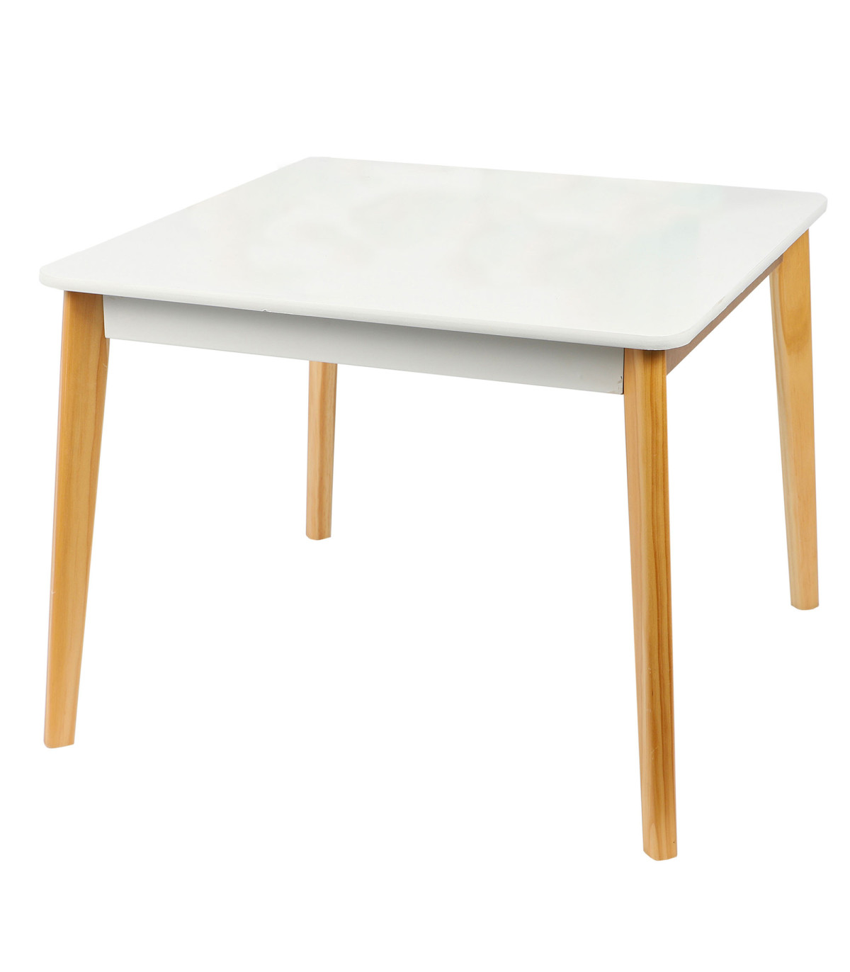 wadiga Table Enfant Carrée Bois Blanc