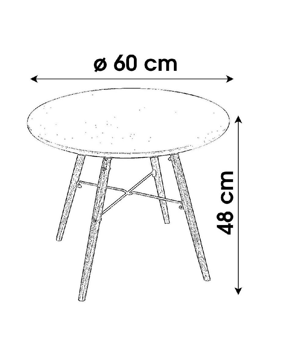 Wadiga Table Enfant Ronde Bois Blanc