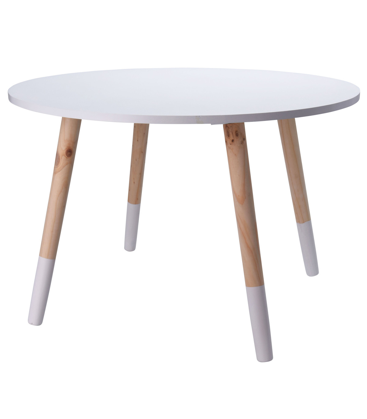 wadiga Table Enfant Ronde Bois Blanc