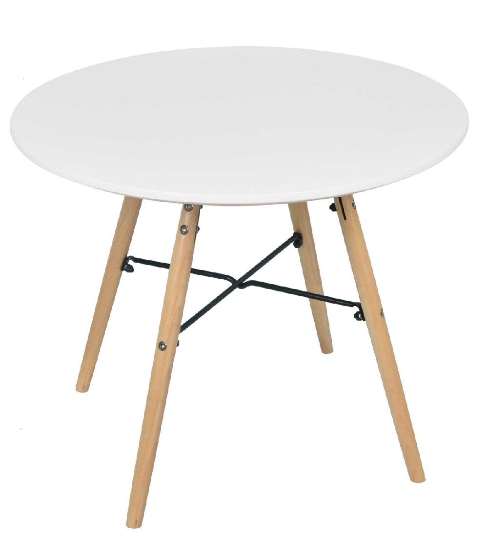 wadiga Table Enfant Ronde Bois Blanc
