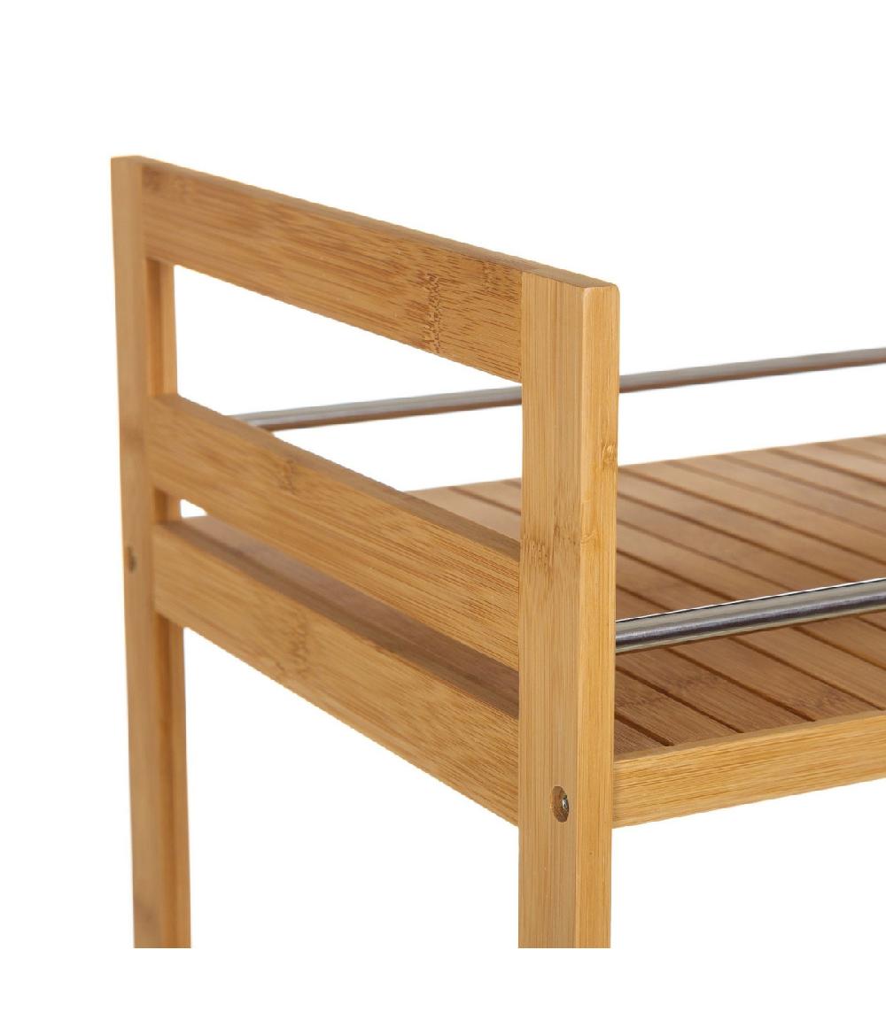 Wadiga Table Roulante Bambou Desserte