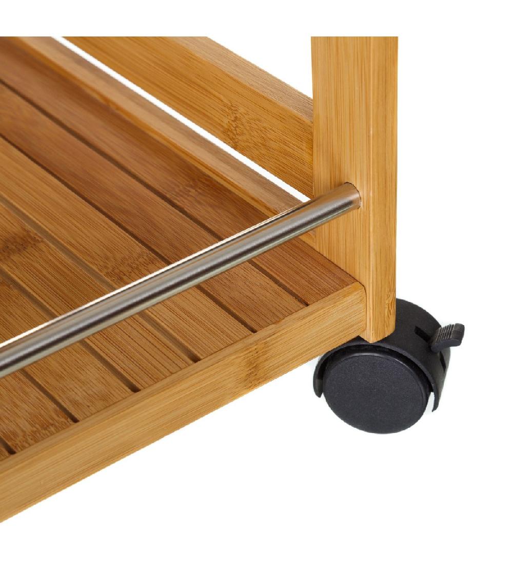 Wadiga Table Roulante Bambou Desserte
