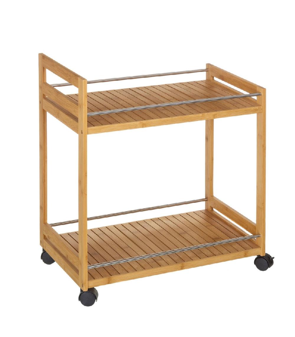 wadiga Table Roulante Bambou Desserte
