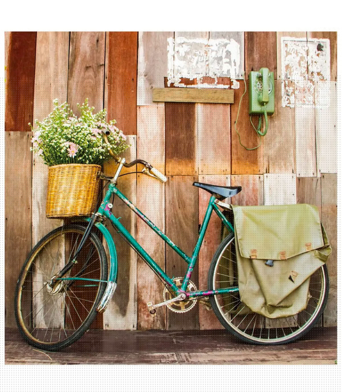 wadiga Tableau décoratif photo vélo 80x80x3cm