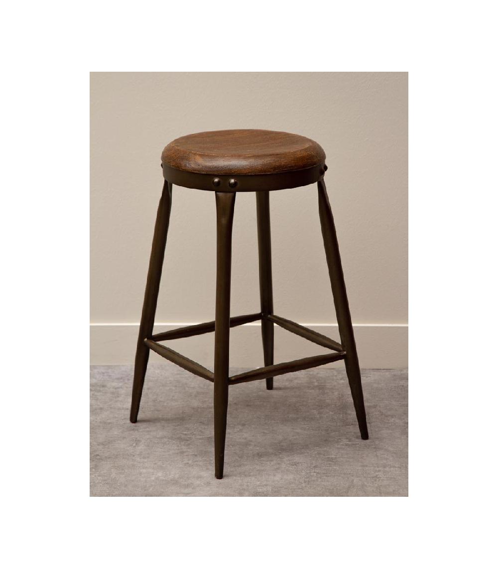 Wadiga Tabouret Bois Et Métal