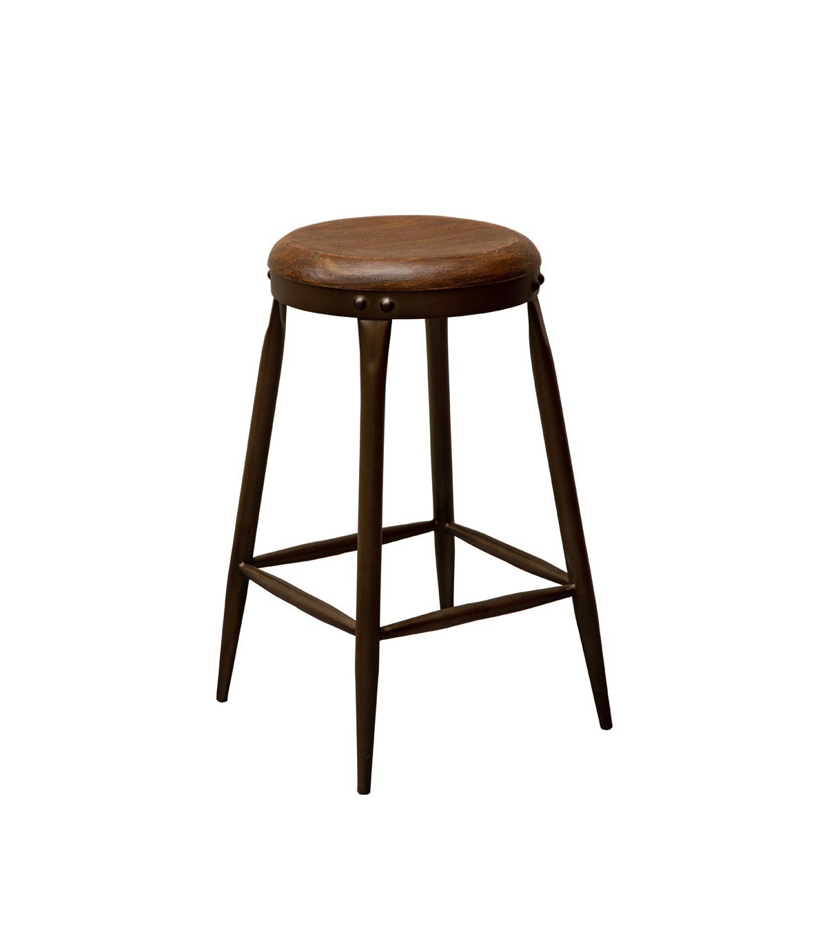 wadiga Tabouret Bois et Métal