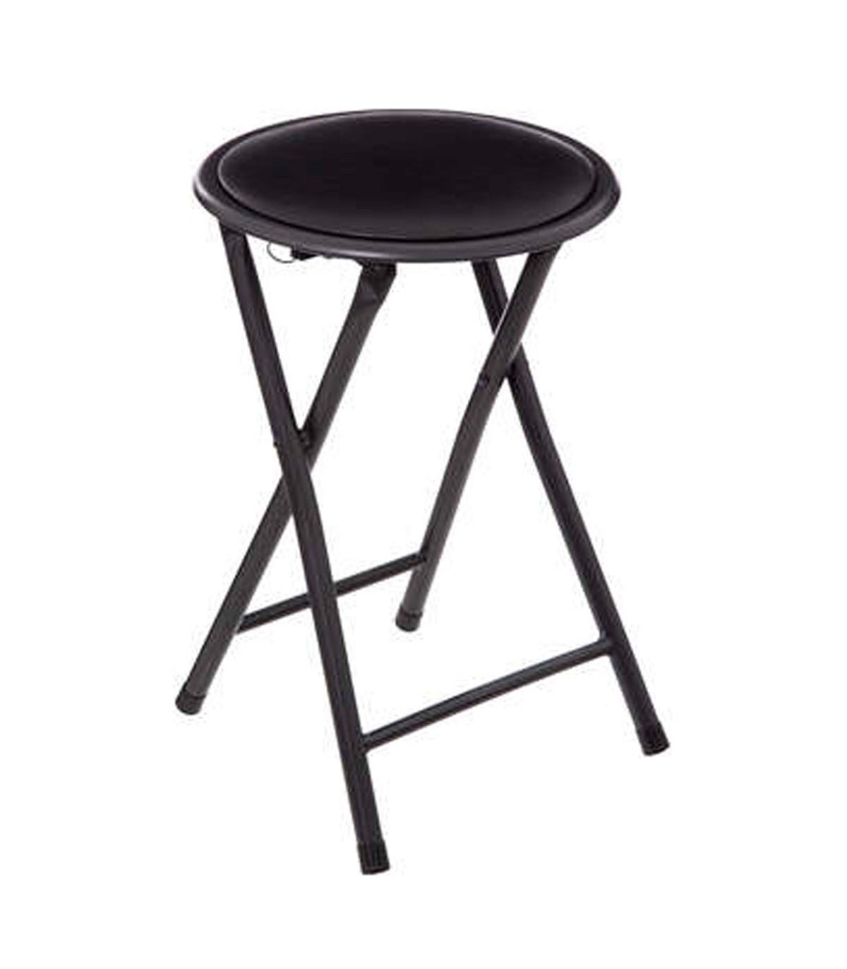 wadiga Tabouret d'appoint pliable noir 30x30x45cm