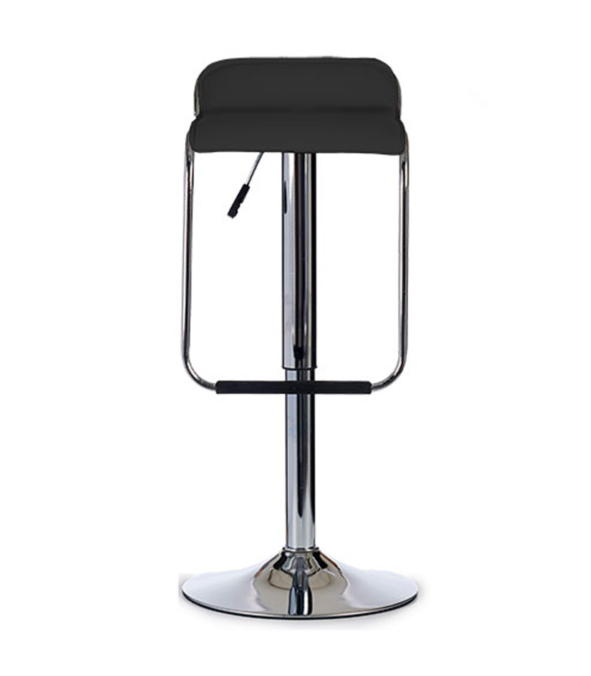 Wadiga Tabouret De Bar Chrome Et Noir H65cm à 85cm