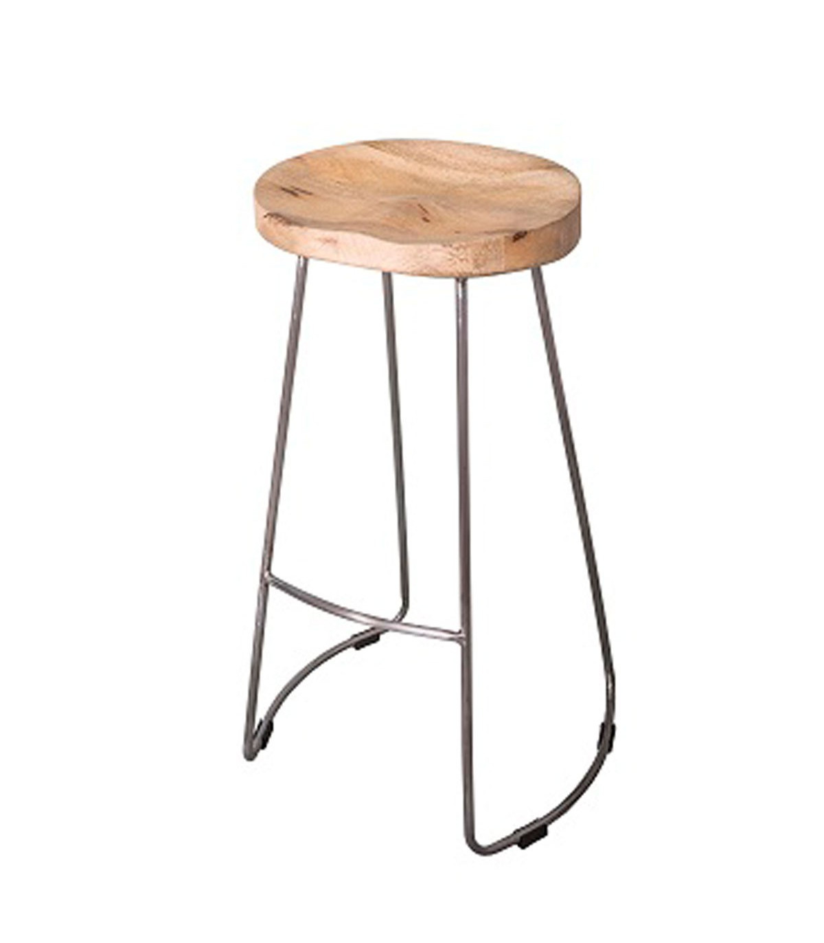 wadiga Tabouret de Bar Design en Bois et Métal