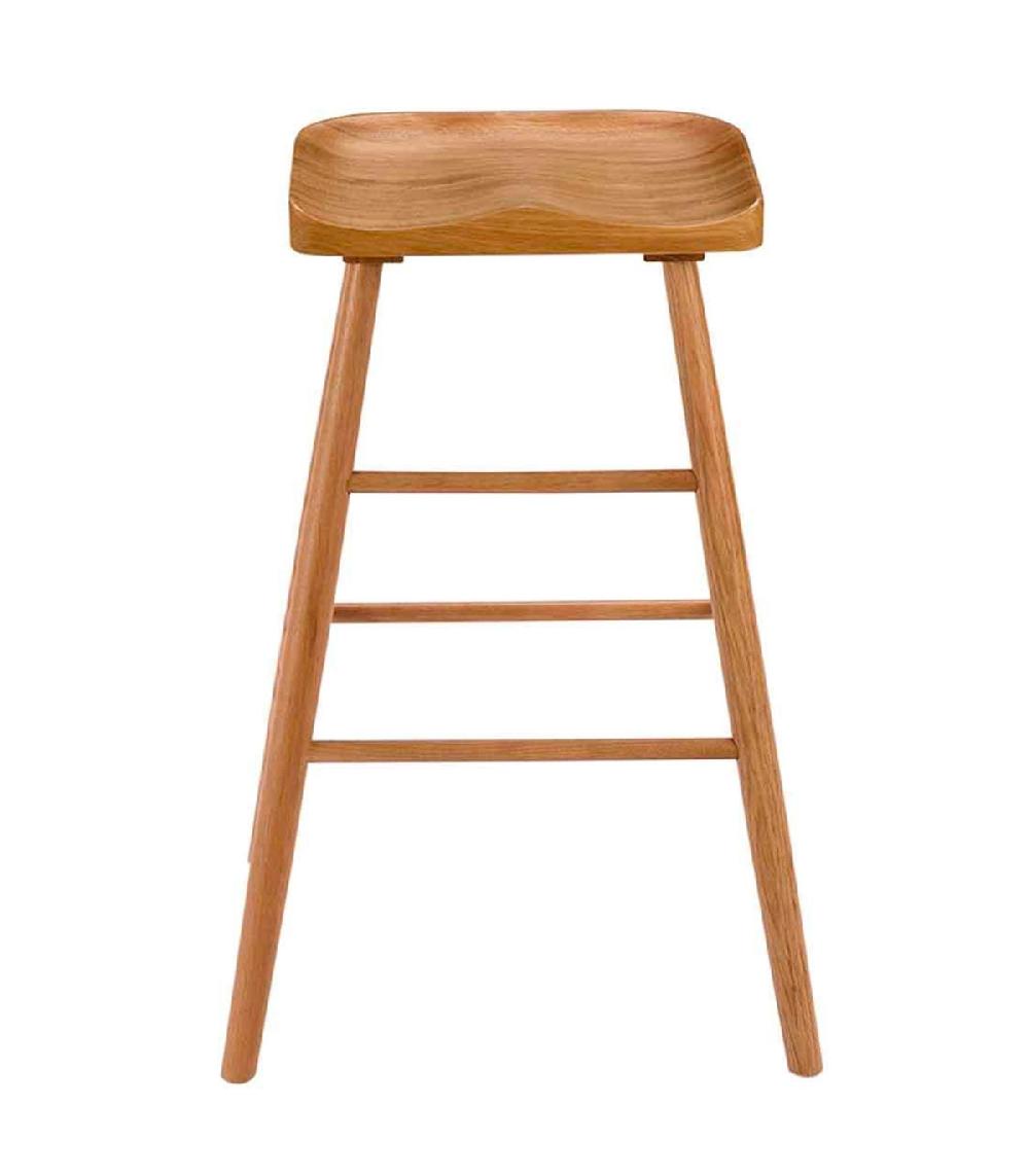 Wadiga Tabouret De Bar Design En Chêne 60x72x75cm