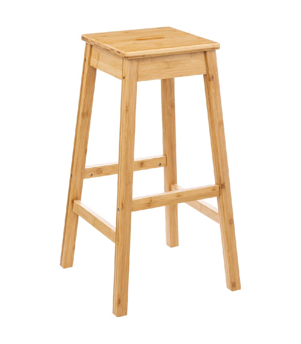 wadiga Tabouret de bar en bambou - H75cm