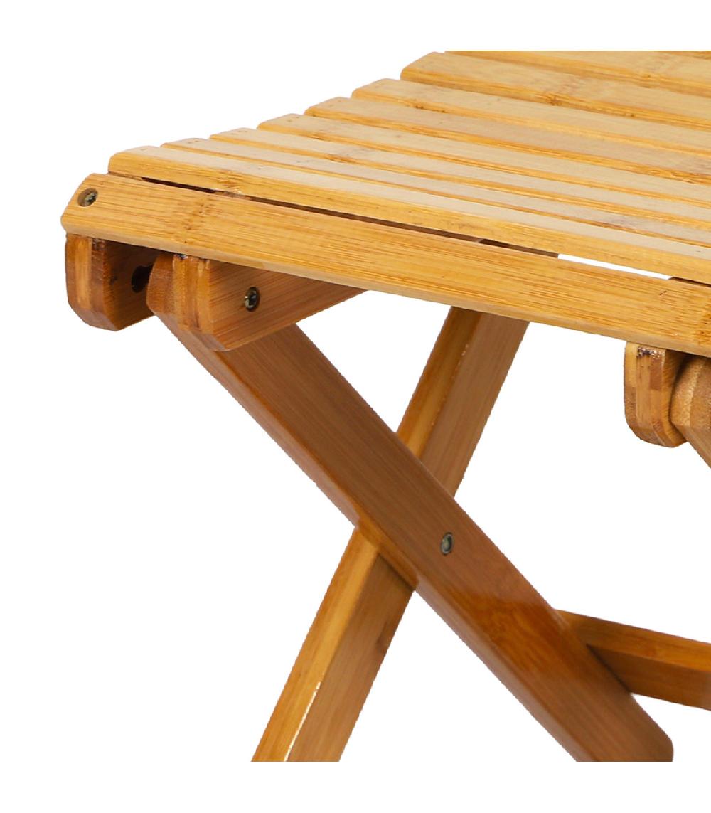Wadiga Tabouret Pliable Bambou 28x28x31cm