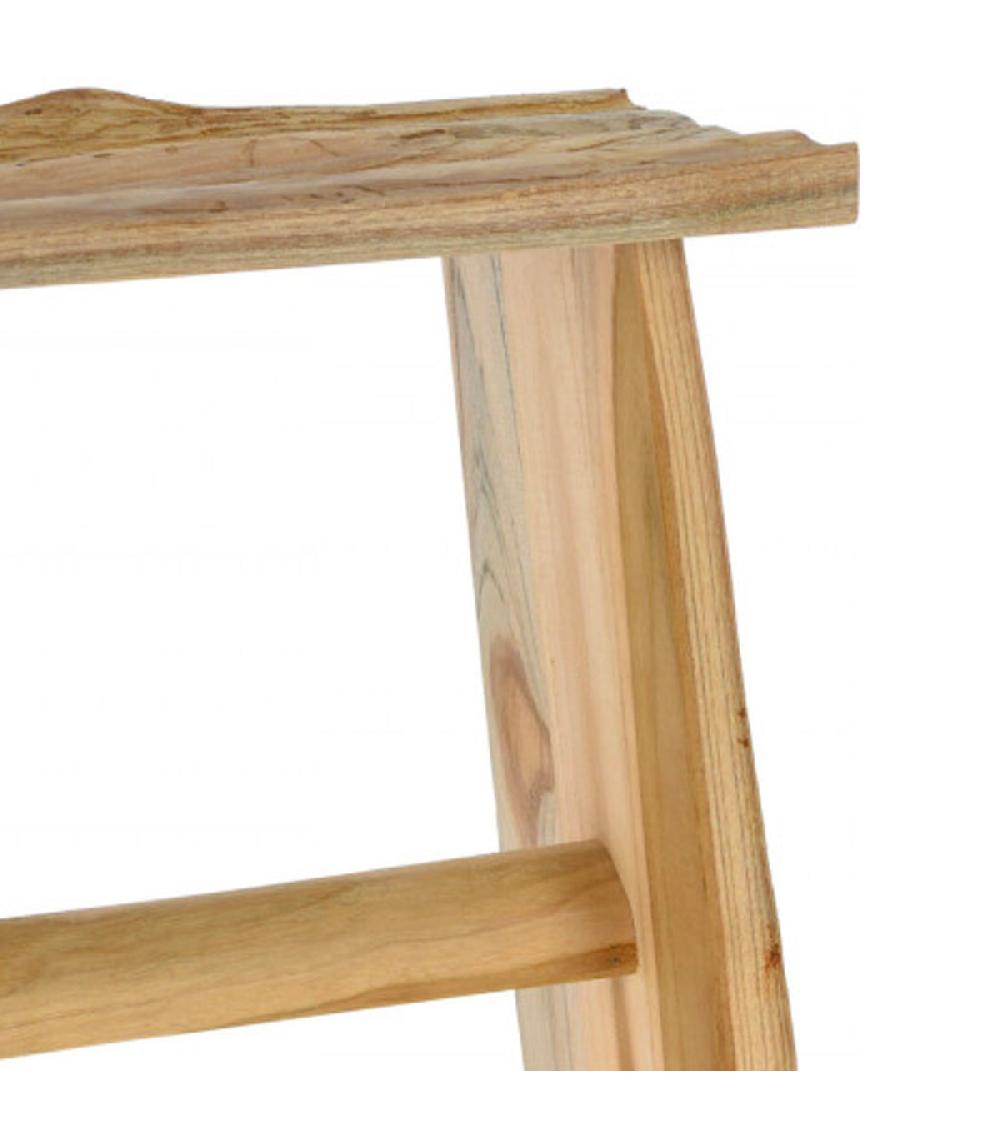 Wadiga Tabouret Rustique En Teck