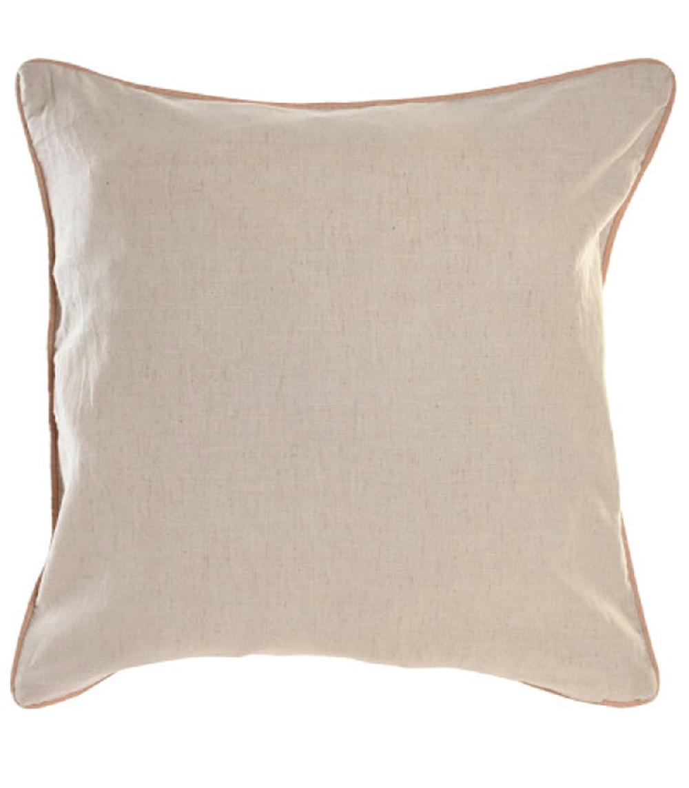 Wadiga Taie D'oreiller Carré Brodé Rose 50x50x1cm