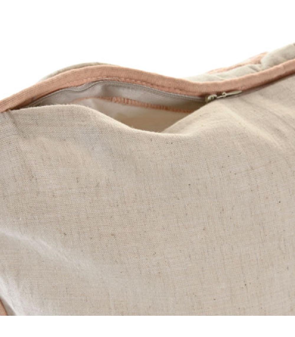 Wadiga Taie D'oreiller Carré Brodé Rose 50x50x1cm