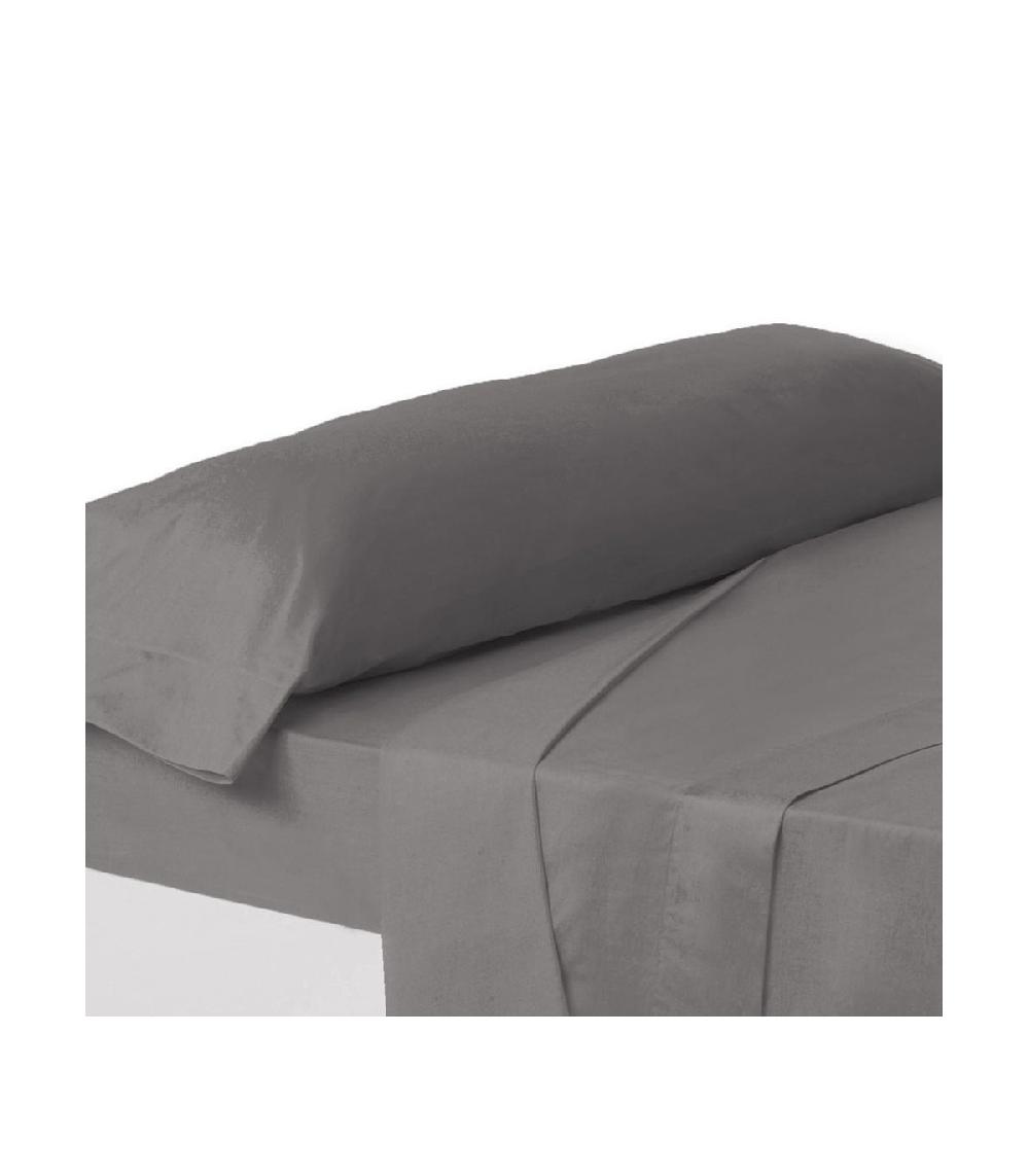 wadiga Taie de traversin grise - 45x110cm