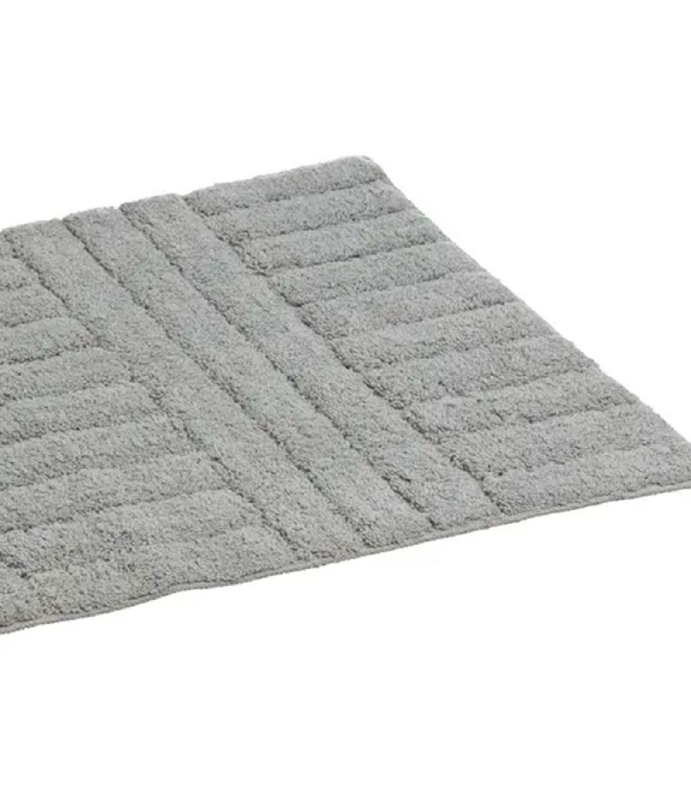 Wadiga Tapis De Bain 100% Coton Gris 70x45cm