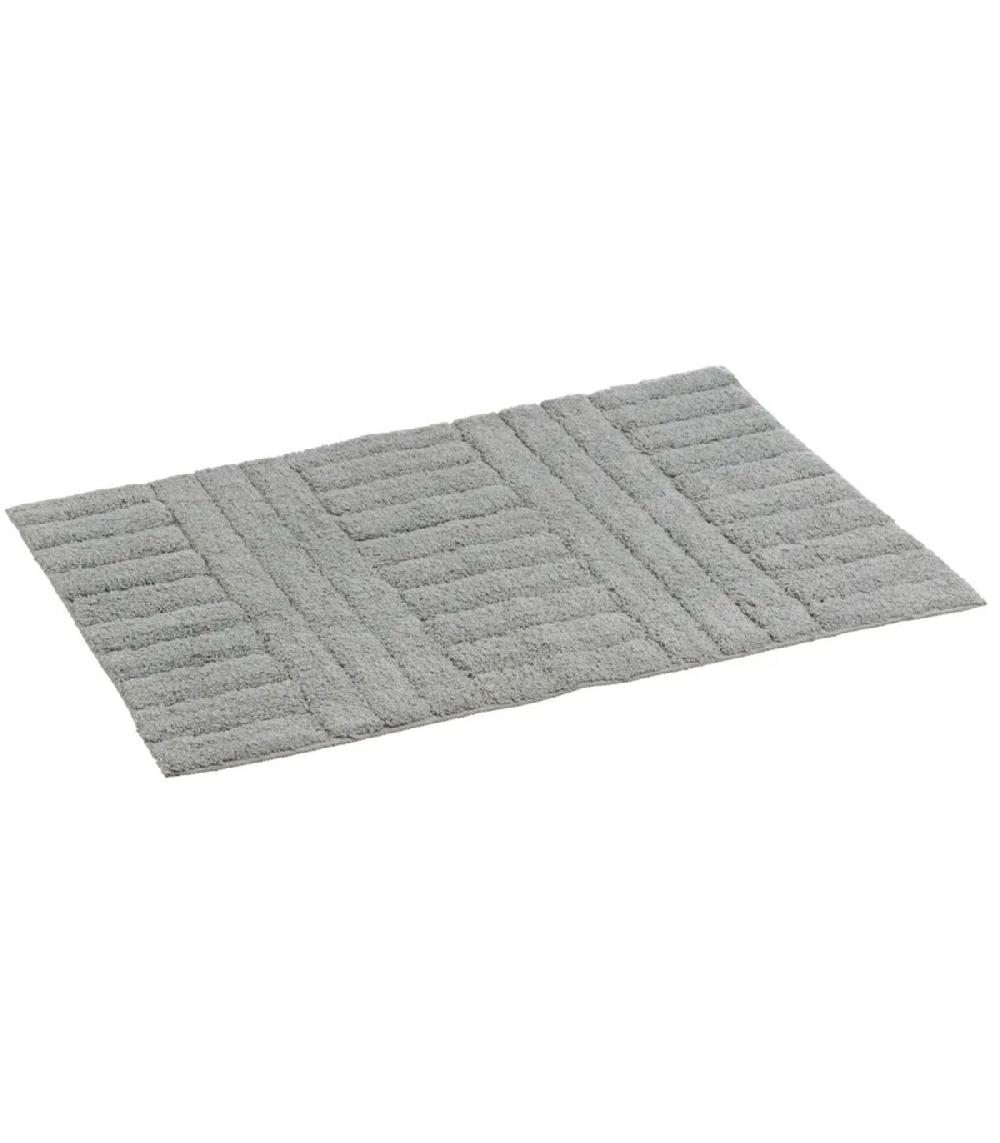 wadiga Tapis de bain 100% coton gris 70x45cm