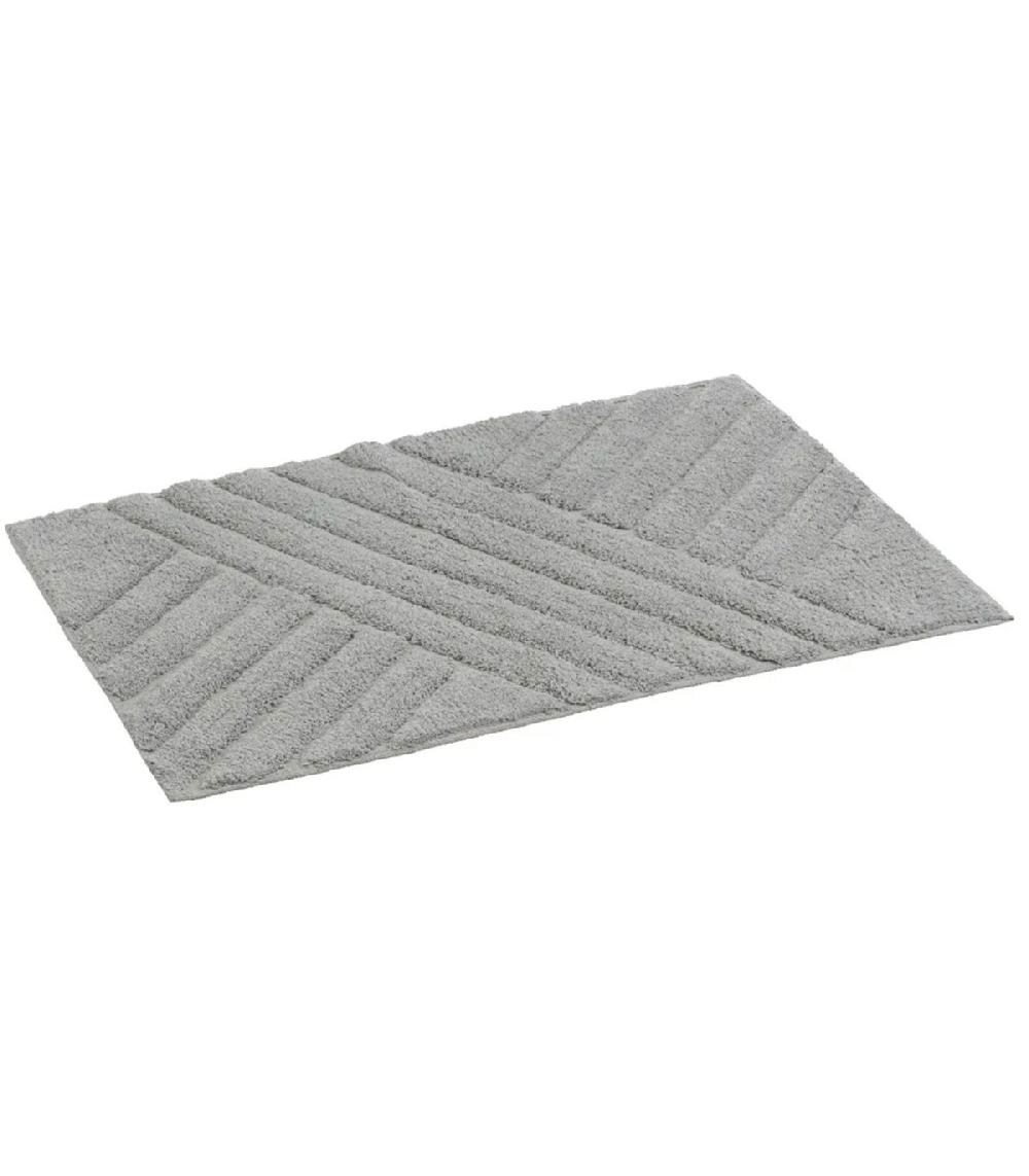 wadiga Tapis de bain 100% coton gris 70x45cm