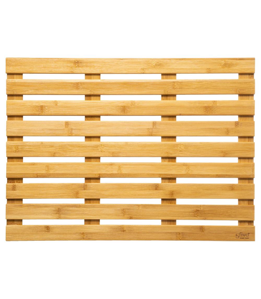 wadiga Tapis de bain caillebotis bambou - 68x2x50cm