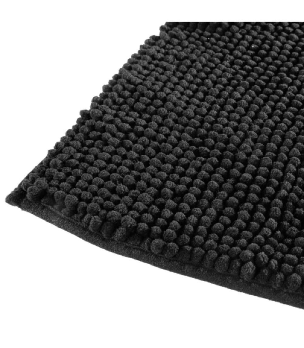 Wadiga Tapis De Bain Chenille Noir - 50x80cm